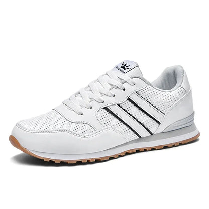 Autumn Sports Shoes Men's Flat Running White Durable Classic Casual Shoes Low Cut Trendy  Fashionable Hiking and Walking Shoes