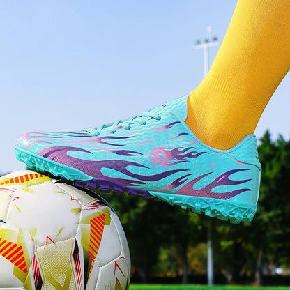 Chaussures de football pour enfants TF Turf, bottes de football respirantes, légères, antidérapantes, pour garçons et filles, chaussures de football pour entraînement en extérieur.