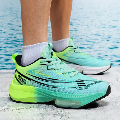 Unisex Sports Shoes Summer New Thick Sole Cushioning Anti Slip Rebound Professional Running Training Shoes for Teenagers
