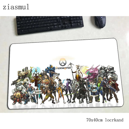 Tapete de rato Overwatch — elegante tapete para computador 70x40cm, tapete de rato gaming grande XL para rato e teclado, jogos PC, secretária gamer