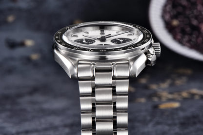 Pánske hodinky PAGANI DESIGN „New Moon“ – luxusné quartzové hodinky, chronograf, zafírové sklo s antireflexnou úpravou, keramický rámček, luminiscenčné ručičky
