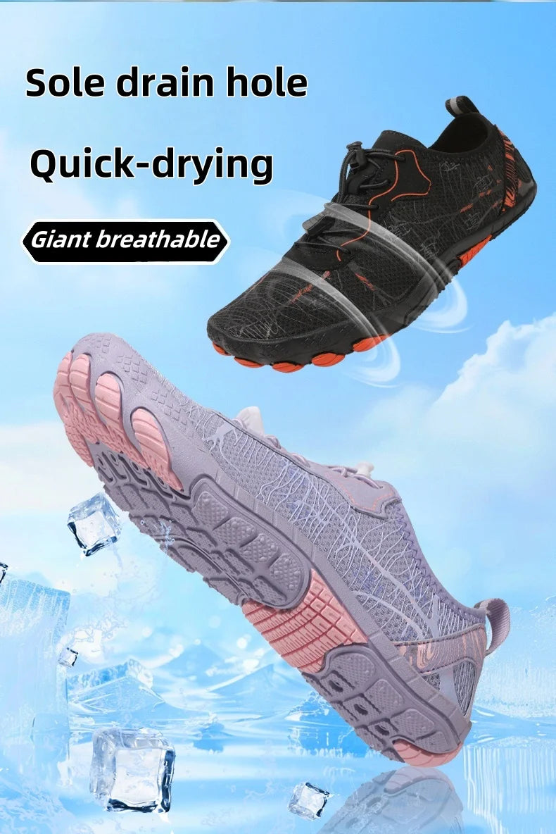 Sapatos Barefoot para Homem e Mulher, Calçado de Praia Outdoor de Secagem Rápida e Antiderrapante, Sapatos para Desportos Aquáticos e Fitness Indoor, Calçado Desportivo