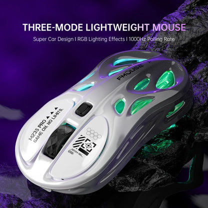 Bežični 2.4G trostruki RGB gaming miš, lagani perforirani dizajn s Chroma osvjetljenjem, žični Bluetooth e-sports miš kontroler