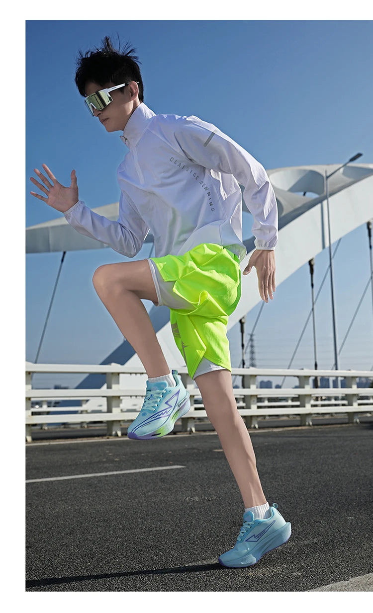 Sapatilhas de corrida com placa de carbono, especialidade maratona, para homem e mulher, desportivas, respiráveis, leves, confortáveis, atléticas e antiderrapantes