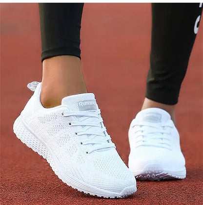 Damen-Flache Schuhe, Schnürschuhe, Freizeitsneaker, Damenschuhe, weiche Zapatos Mujer, große Größen