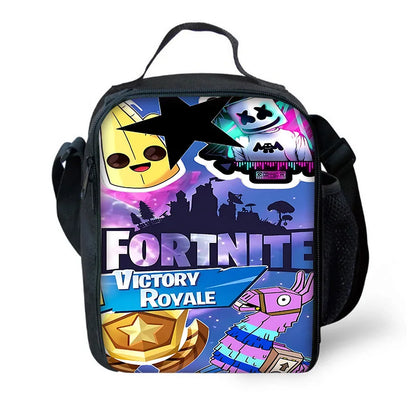 Child School Backpack with Lunch Bags ,Pencil Bags ,Hot Game Design-F-FortniteS School Bags for Boys Girls Best Gift