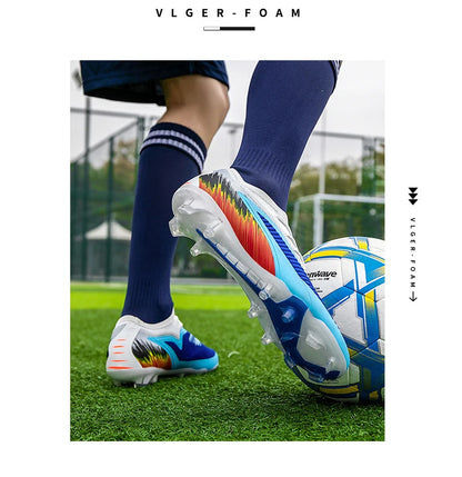 New Men Football Boots Shoes Match Training Soccer Shoes Non-Slip Cleats Long Spikes FG Ultralight Outdoor Sneaker Drop Shipping