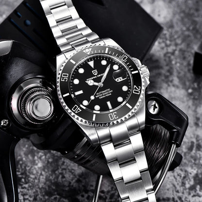 New PAGANI DESIGN Diving Automatic Mechanical Watch Luxury Sports Waterproof Watch Stainless Steel Sapphire Luminous Watch for Men