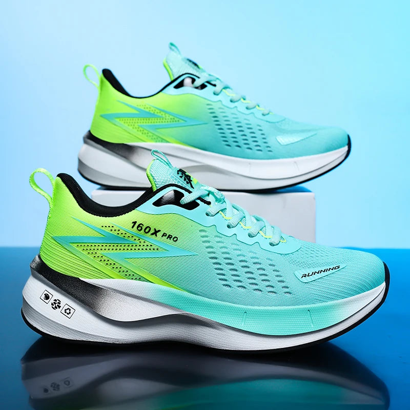 Specialiserede løbesko til maraton, åndbare og lette sportssneakers til mænd og kvinder med carbonplade, komfortable atletiksko med skridsikker sål