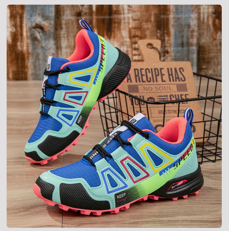 Women's Hiking Shoes Waterproof Outdoor Sports Shoes Women's Walking Travel Sports Shoes Bicycle Sports Shoes Running Shoes