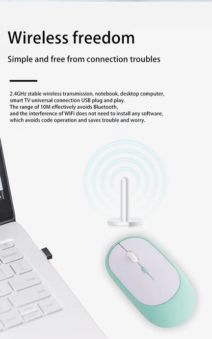 Lenovo draadloze muis USB-oplaadbaar ergonomisch met instelbare DPI voor kantoor, stil, 2.4G Bluetooth optische elektrische muis voor gaming en kantoor