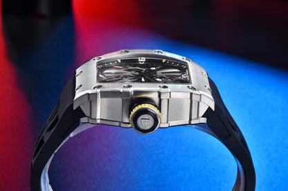 Reloj de cuarzo para hombre PAGANI DESIGN 2026 nuevo, movimiento VH65, esfera esqueleto, resistente al agua 100M, deportivo rectangular, cristal de zafiro