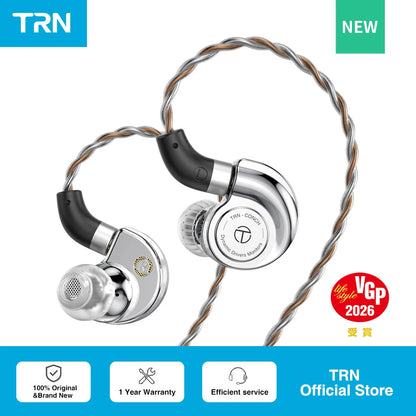 Monitores In-Ear TRN Conch Lucky Bag – Auriculares HiFi com Fio, Dinâmicos de Diamante DLC, com Filtros de Bocal de Afinação para Xiaomi