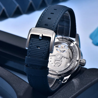 PAGANI DESIGN – Mekanisk luksusur til mænd, 41 mm, safirglas, læderrem, vandtæt, pilotstil, med tourbillon og månefase