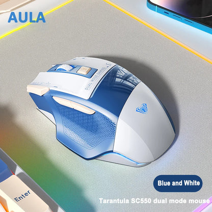 Mysz gamingowa AULA SC550 2.4G, bezprzewodowa mysz z makrami, podświetleniem RGB i ergonomiczną konstrukcją, mysz e-sportowa, akcesoria do PC
