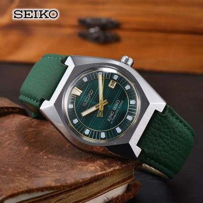 Seiko Men's and Women's Automatic Mechanical Watch Fashion High Quality Leather Strap Calendar Waterproof Couple's Watch