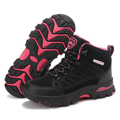 Women's Outdoor Hiking Shoes Waterproof Trekking Camping Trail Boots Non-slip Durable Mountain Climbing Shoes Women Ankle Boots