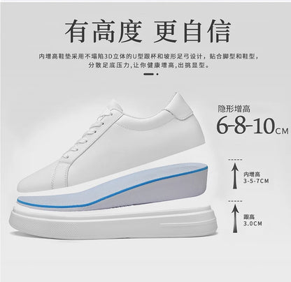 Baskets pour homme, chaussures rehaussantes, semelles rehaussantes, talons hauts de 6 à 10 cm, chaussures en cuir, chaussures de sport, chaussures pour homme