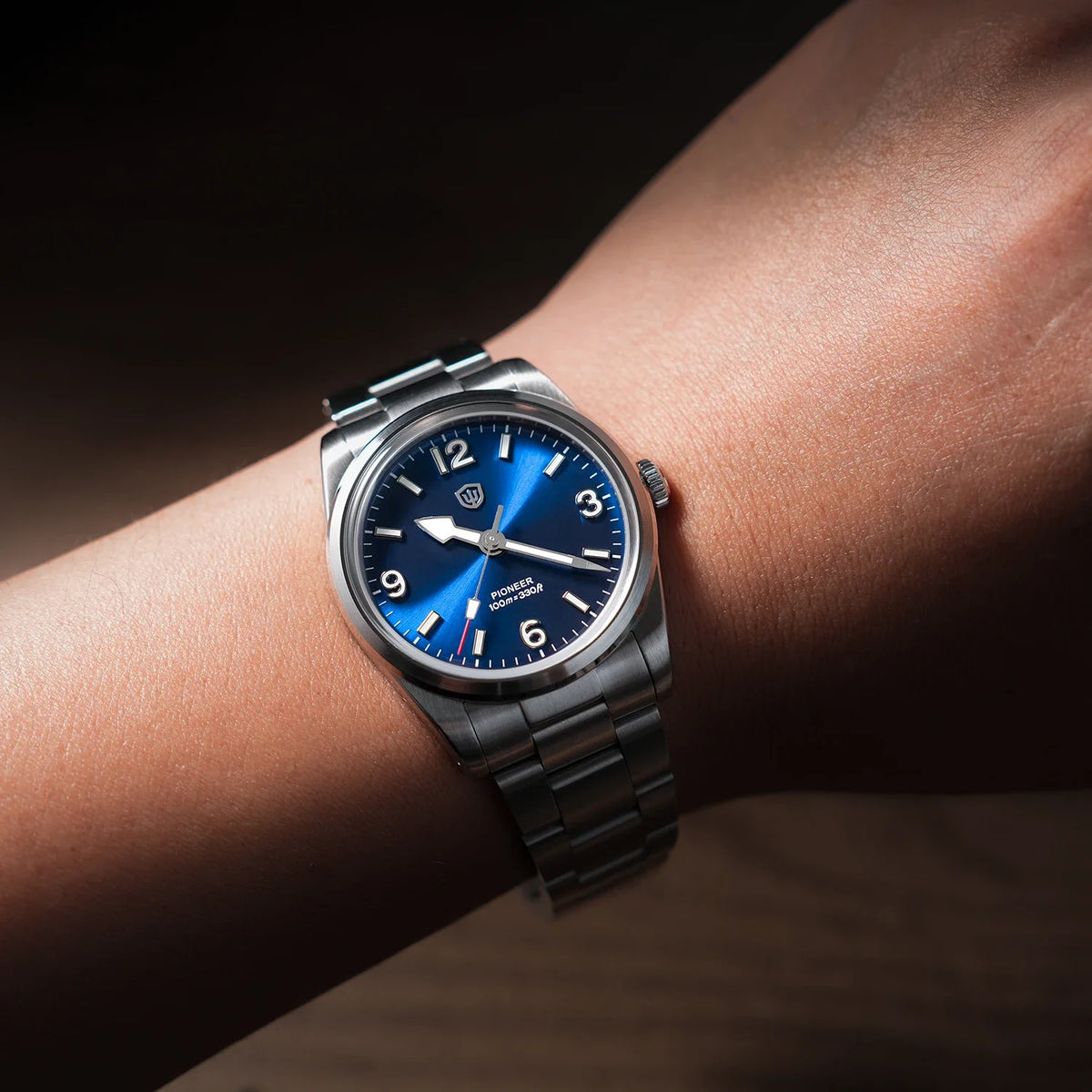 Montre à quartz pour homme Watchdives WD1960S V2, style vintage, cadran crème, 36 mm, mouvement VH31 à trotteuse fluide, verre saphir bombé, étanche 10 ATM, aiguilles luminescentes, boîtier en acier inoxydable
