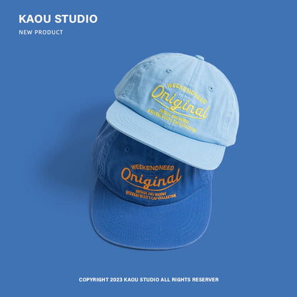 Baseball Cap Spring and Autumn Soft Top Embroidery Men and Women All-Matching Street Tide Brand Peaked Cap Wide Brim Sunshade