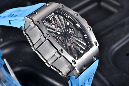 PAGANI DESIGN Newest Luxury Skeleton Watches VH65 Man Quartz Watch 42MM Rubber Strap Sapphire Glass Waterproof reloj hombre