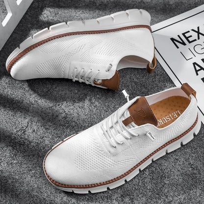 New men's large-sized casual shoes - Fly-Weave mesh breathable sports shoes, lightweight and slip-resistant men's shoes