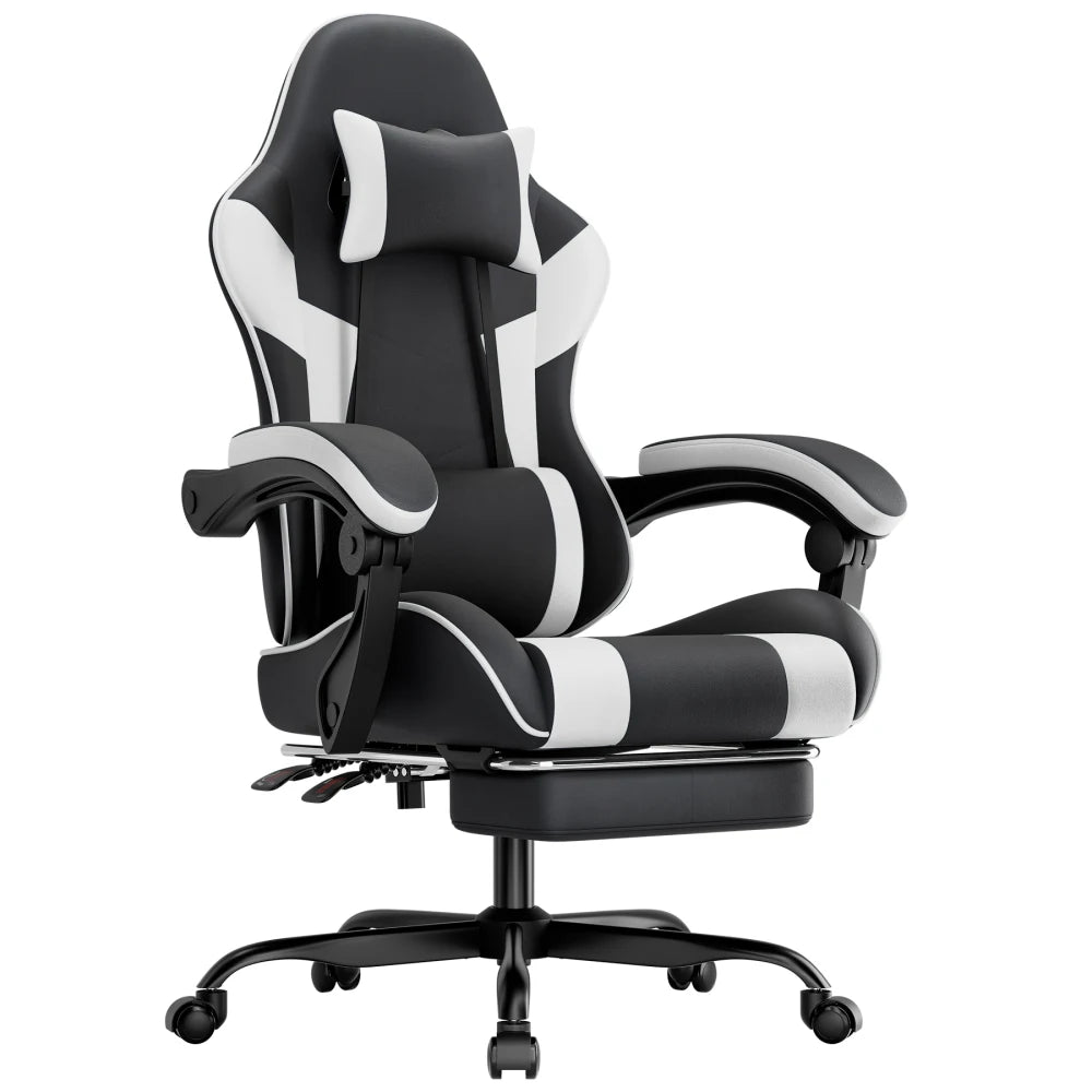 Gaming Chair Ergonomic Gaming Chair with Lumbar Support, Breathable Pu Leather Office Chair,Comfortable Computer Chair