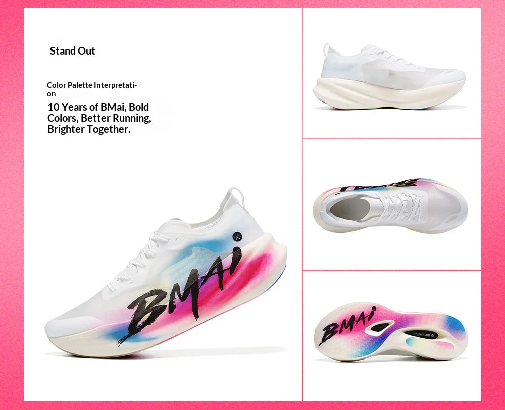 BMAI 42km Marathon Running Shoes Men and Women Luxury Carbon Plate Trainers Cushion Breathable Men's Sports Sneakers