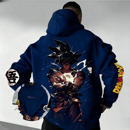 Dragon Ball Goku Oversized Anime Hoodie Men Women Vintage Pullover Sweatshirt New Autumn Y2k Hooded Jacket Streetwear Casual Top