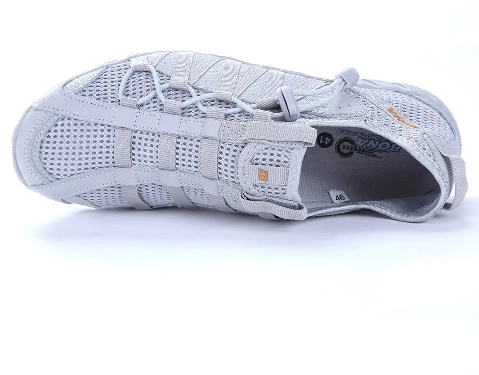 BONA New Popular Style Men's Running Shoes Lace-Up Athletic Outdoor Walking Jogging Sneakers Comfortable