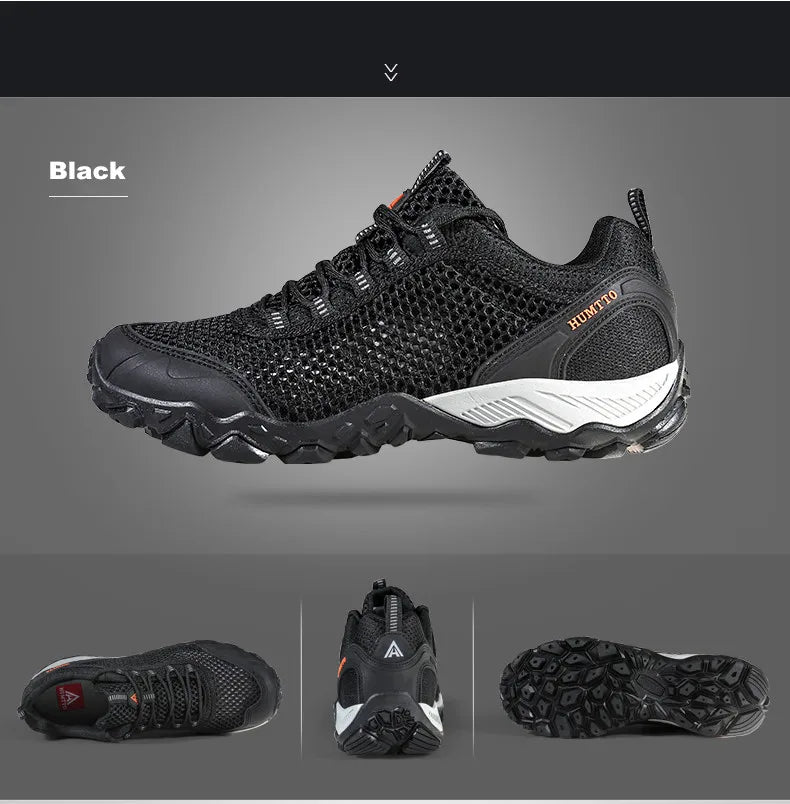 HUMTTO Outdoor Hiking Trekking Mountain Sports Shoes for Men, Camping, Hunting, Walking, Breathable Cushioned Non-Slip Sneakers