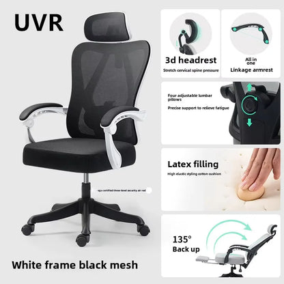 UVR Gaming Computer Chair Home Lift Swivel Backrest Chair Ergonomic Design Armchair Sitting Comfort Office Chair Furniture