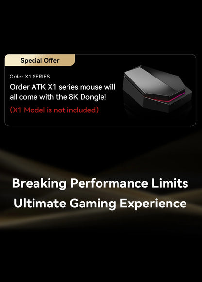 ATK X1 Series Wireless Bluetooth Mouse Paw3950/Ultra 8k Lightweight 49g Three Mode Mouse Fps Gamer Mouse Custom Gift