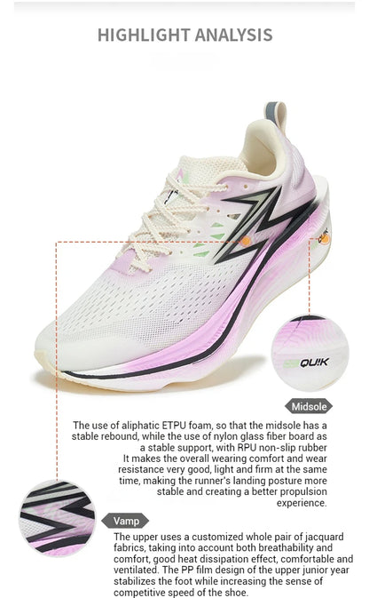 361 Degrees Flame 3.0 ET Men Running Shoes Racing Marathon Breathable Comfort Stable Rebound Jogging Male Sneakers 672612245F