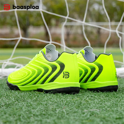 Baasploa Pantofi de fotbal pentru bărbați, marca Comfort, ușori, pentru antrenament pe gazon, pantofi profesioniști de fotbal pentru bărbați, adidași moi, antiderapanti