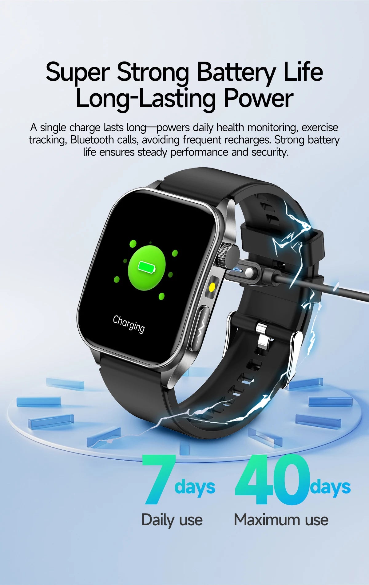 2026 New 650nm Laser Therapy Blood Fat Uric Acid Blood Pressure Smart Watch ECG+PPG Precise Health Monitor Smartwatches For Men