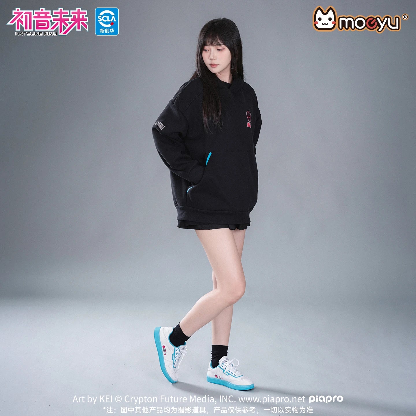 Moeyu Hatsune Miku Shoes for Women and Men Vocaloid Cosplay Anime Sneakers Tennis Lace-Up Sport Athletic Running Casual Shoes