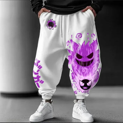 Pokémon Anime Peripheral Joint Sweatpants 2025 Summer/Autumn New Large Casual Street American Hip Hop Daily Loose Cotton Pants