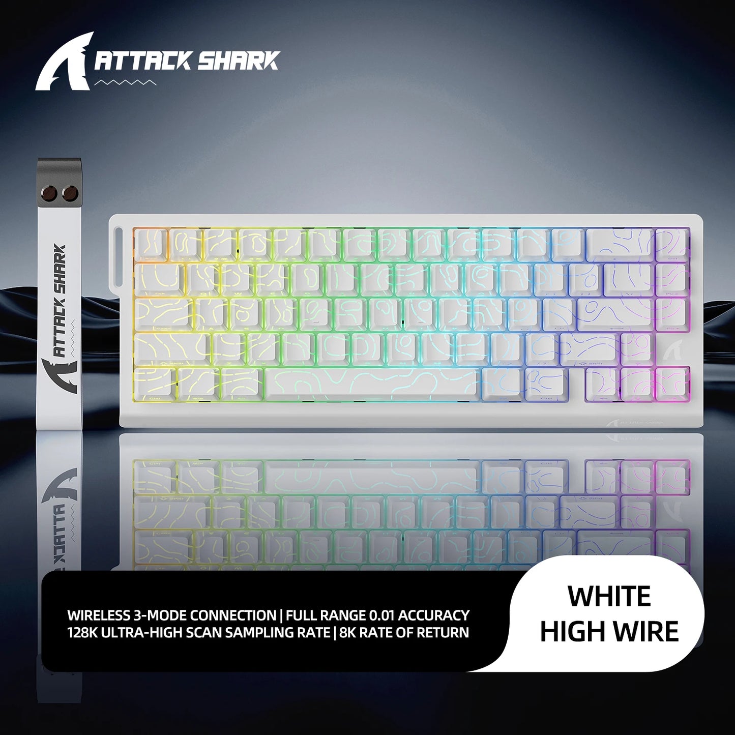 Tastiera da gaming magnetica ATTACK SHARK X68HE X68PRO HE e FREEWOLF F68 cablata F68Pro wireless per pro gaming 0.01mm Rapid Trigg
