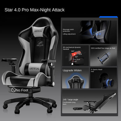 New Gaming Chair 9D Mechanical Dynamic Armrests 3D Lumbar Support Wide Seat Ergonomic Chair Gaming  Live Streaming  Swivel Chair