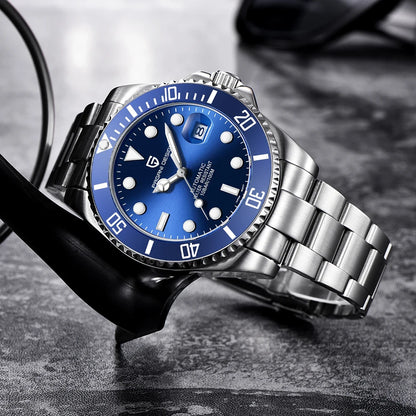 New PAGANI DESIGN Diving Automatic Mechanical Watch Luxury Sports Waterproof Watch Stainless Steel Sapphire Luminous Watch for Men