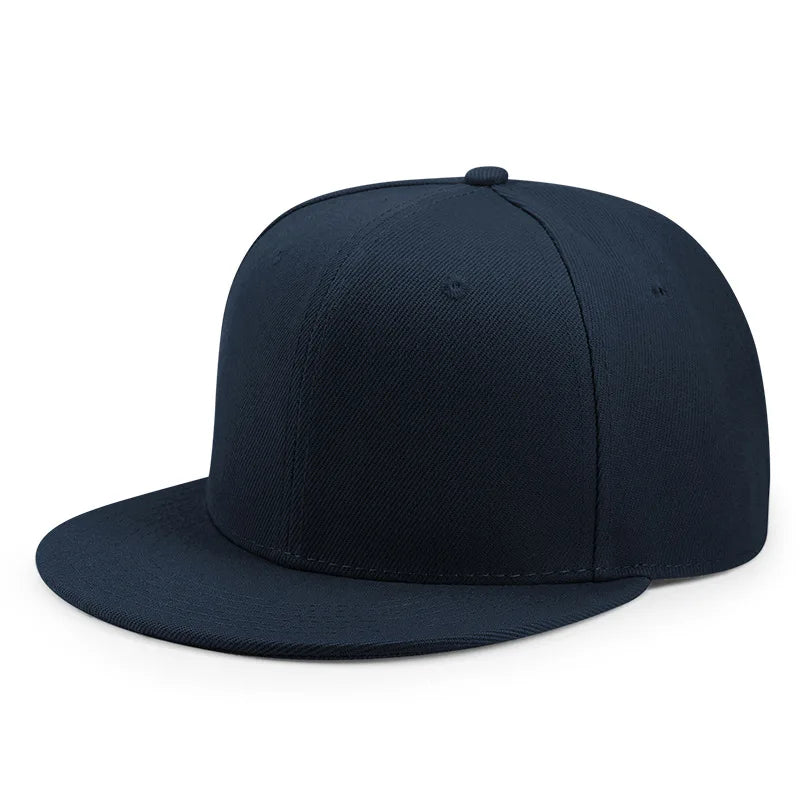 Partihandel 40 färger Justerbara platta snapback-kepsar med skärm Dam Mode Polyester Enfärgad basebollkeps Herr Hiphop Blank sportkeps