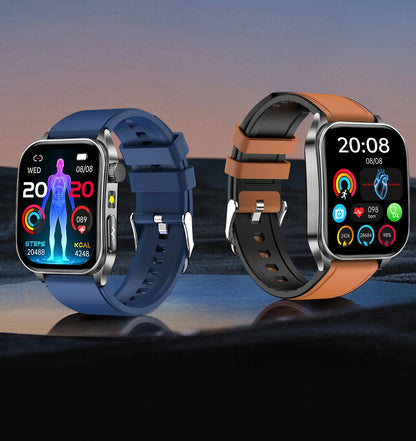 2026 New 650nm Laser Therapy Blood Fat Uric Acid Blood Pressure Smart Watch ECG+PPG Precise Health Monitor Smartwatches For Men