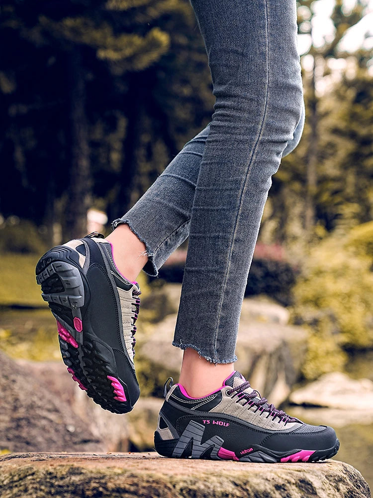 Outdoor-Liebhaber-Trekkingschuhe für Herren, wasserdichte Wanderschuhe, Bergstiefel aus echtem Leder, Woodland-Jagd- und taktische Schuhe