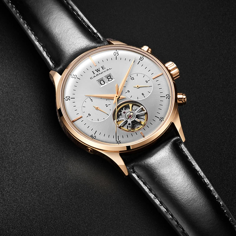 CARNIVAL Mechanical Dress Watches for Men Brands Luxury Sapphire Automatic Wristwatches Men's Waterproof 2025 Men's Watch
