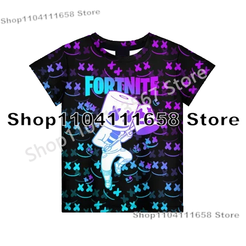 Presentes de Aniversário T-shirt F-Fortnite 3D Print Banana Peely Team Leader Bear para Homem, Tee Battle Royale Gaming, Top de Verão