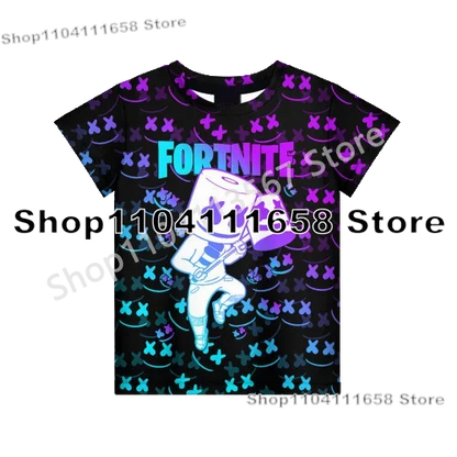 Presentes de Aniversário T-shirt F-Fortnite 3D Print Banana Peely Team Leader Bear para Homem, Tee Battle Royale Gaming, Top de Verão