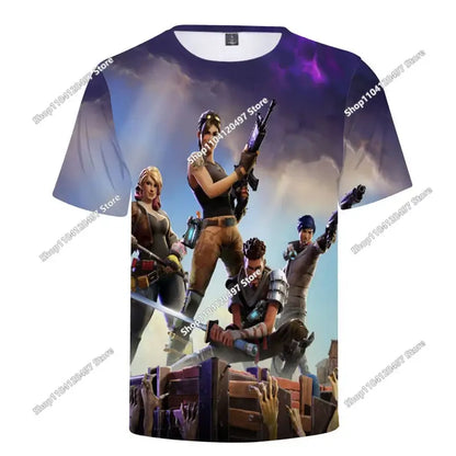 Christmas Fortnite 3d T-shirt Tees Battle Royale Streetwear Kids Victory Game Men and Women Harajuku T Shirt Teen Clothes