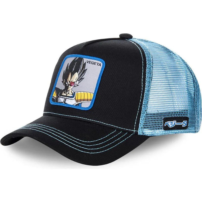Dragon Ball Styles Anime Son Goku Bomuld Ny baseballkasket til mænd og kvinder Hip Hop Far Justerbar mesh-kasket Trucker-kasket