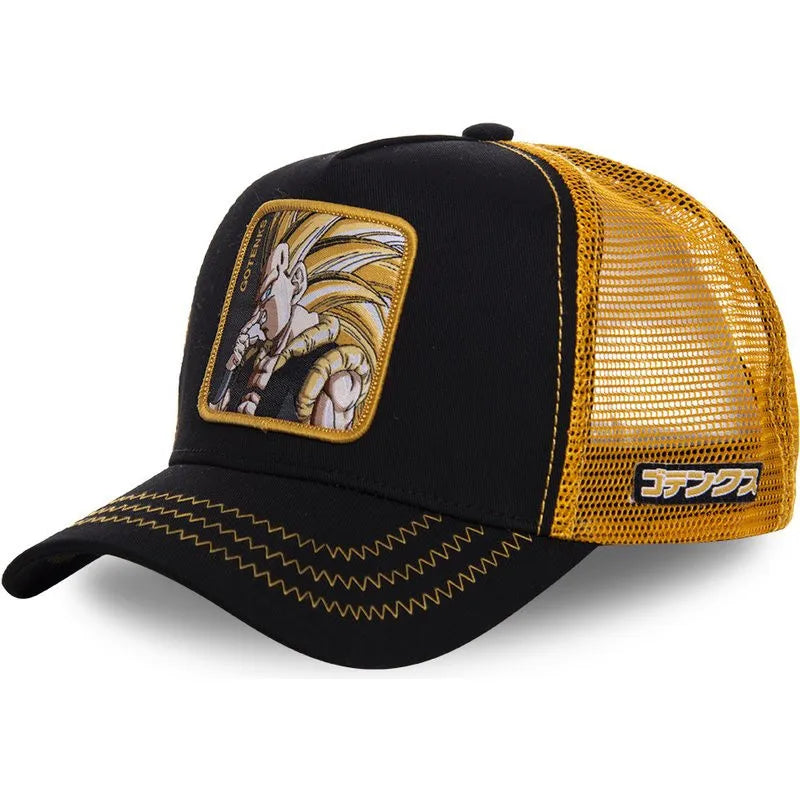 Dragon Ball Styles Anime Son Goku Bomuld Ny baseballkasket til mænd og kvinder Hip Hop Far Justerbar mesh-kasket Trucker-kasket